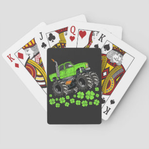 St Patricks Day Toddler Lucky Monster Truck Poker Cards