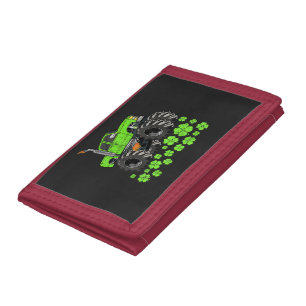 St Patricks Day Toddler Lucky Monster Truck Tri-fold Wallet