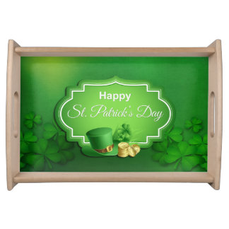 St. Patrick's Day Top Hat & Coins Serving Tray