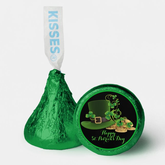 St. Patrick's Day Top Hat Green Hershey®'s Kisses® (Front)