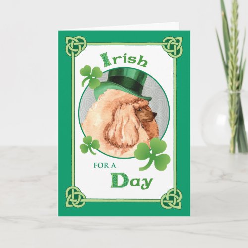 St Patricks Day Toy Poodle Card