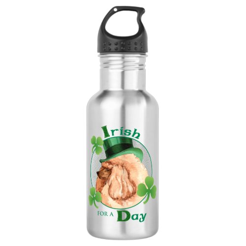 St Patricks Day Toy Poodle Water Bottle