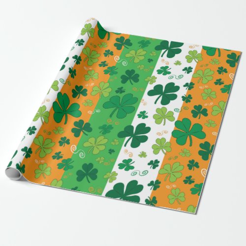 St Patricks Day traditional themed wrapping paper