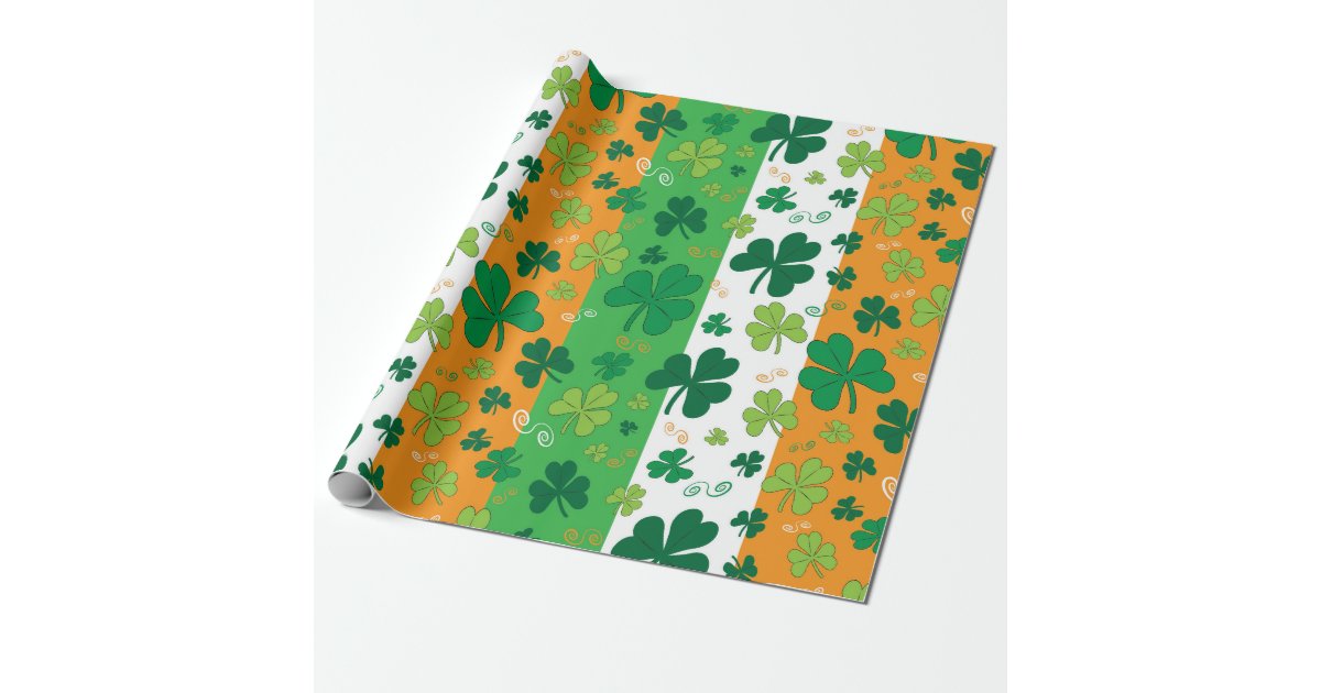 St Patrick's Day traditional themed wrapping paper | Zazzle