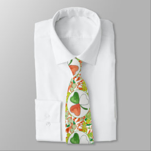 St. Patrick's Day Tri-Color Shamrock Tie