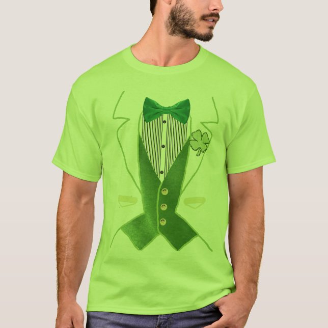 St. Patrick's Day Tux T-Shirt (Front)