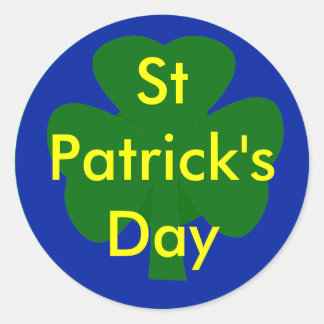 St Patrick's Day UCreate Templates Classic Round Sticker