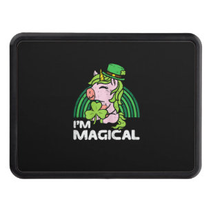 St Patricks Day Unicorn Im Magical Irish Girls Kid Hitch Cover