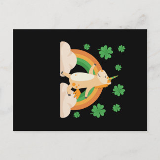 St Patricks Day Unicorn Postcard