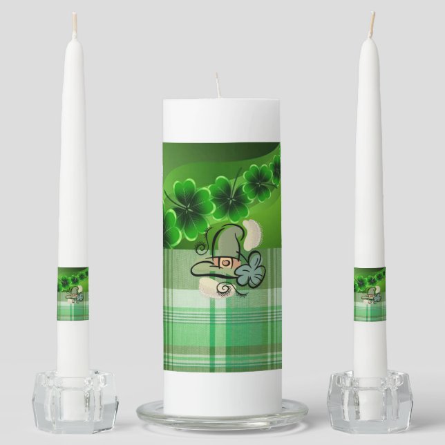St. Patrick's Day Unity Candle Set (Front)
