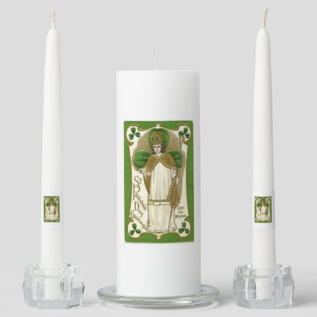 St. Patrick's Day Unity Candle Set (Front)