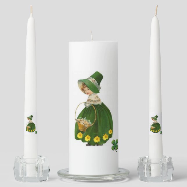 St. Patrick's Day Unity Candle Set (Front)