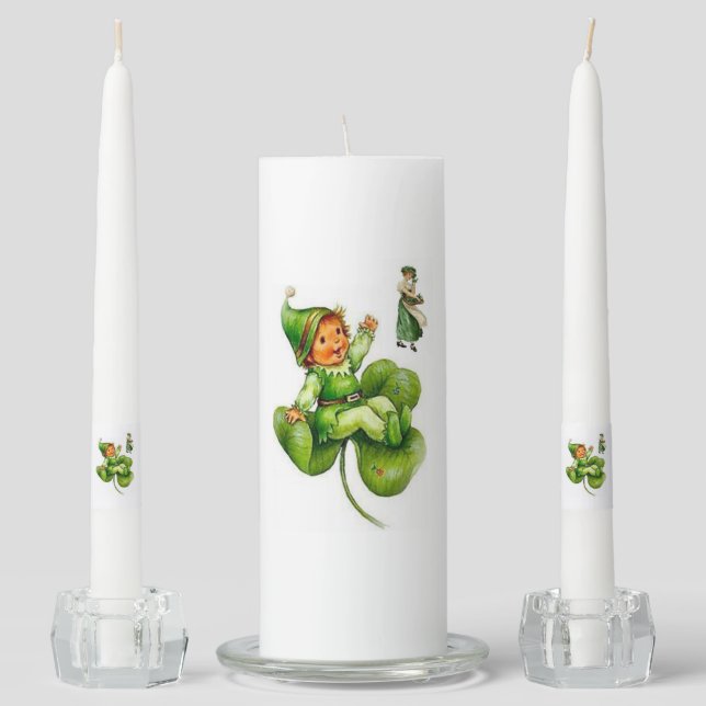 St. Patrick's Day Unity Candle Set (Front)