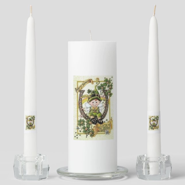 St. Patrick's Day Unity Candle Set (Front)