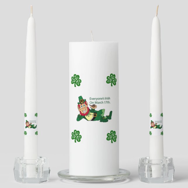 St. Patrick's Day Unity Candle Set (Front)