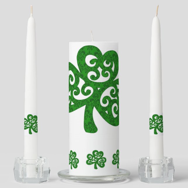 St. Patrick's Day Unity Candle Set (Front)
