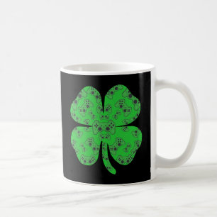 St Patricks Day Video Game Controller Shamrock Coffee Mug