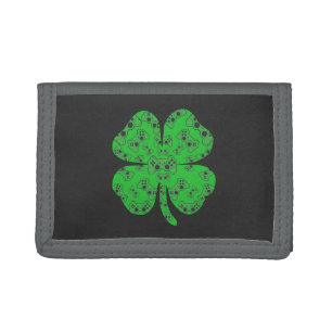 St Patricks Day Video Game Controller Shamrock Trifold Wallet