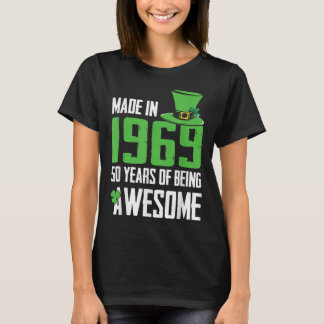 St Patricks Day Vintage 1969 50th Birthday Irish T-Shirt