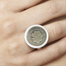 St. Patrick's Day Vintage Gold Coin