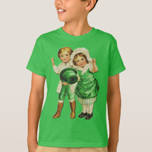 St. Patrick's Day Vintage Kids Boys Green T shirt
