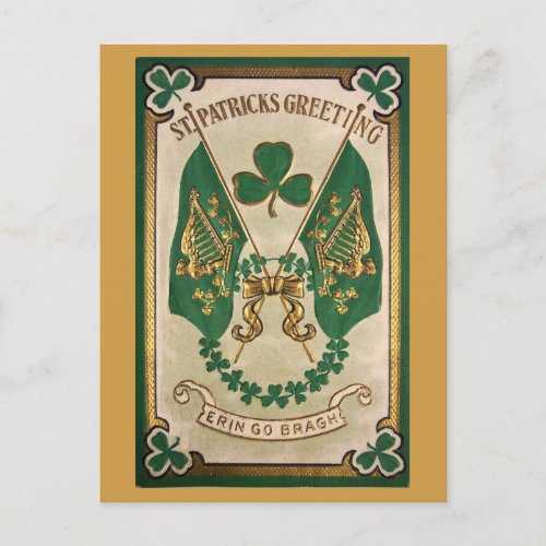 St Patricks Day Vintage Postcard