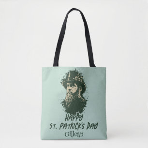 St. Patrick's Day vintage Shamrock personalize Tote Bag