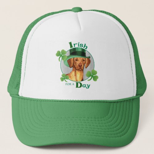 St Patricks Day Vizsla Trucker Hat