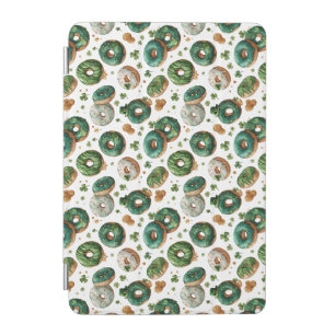 St Patricks Day Watercolor Donut & Shamrock iPad Mini Cover