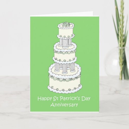 St Patricks Day Wedding Anniversary Card
