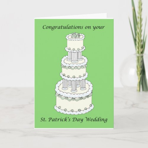 St Patricks Day Wedding Congratulations Card
