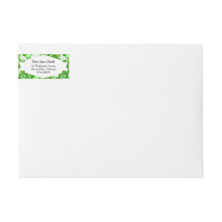 St. Patrick's Day Wedding Green Shamrock Ireland Wrap Around Label