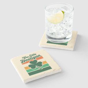 St Patricks Day Wee Little Hooligan Funny Stone Coaster