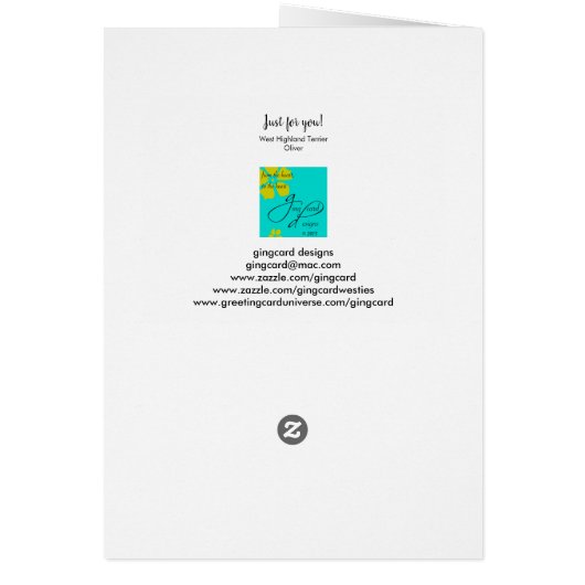 St. Patrick's Day West Highland Terrier (Back)