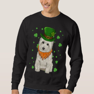 St Patricks Day West Highland White Terrier Shamro Sweatshirt