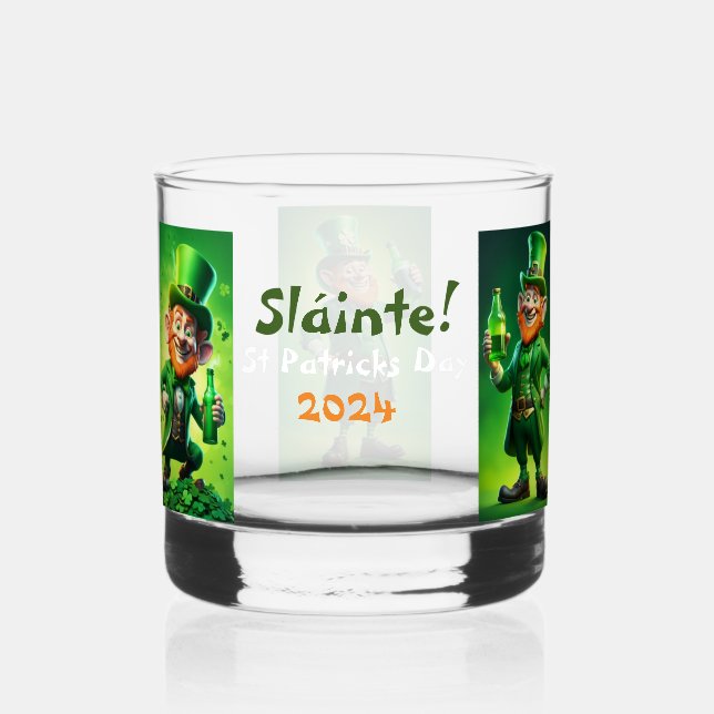 St Patrick's Day  Whiskey Glass (Front)