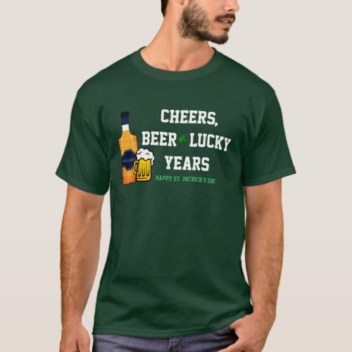 St Patricks Day with Beer mug and Whiskey T_Shirt