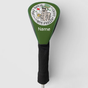 St. Patrick's Day with Skeleton Drink Beer funny Golf Head Cover
