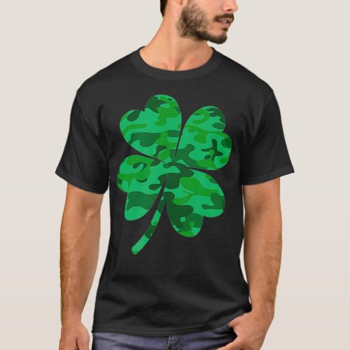 St Patricks Day  Women Fun Green Camouflage  2 T_Shirt