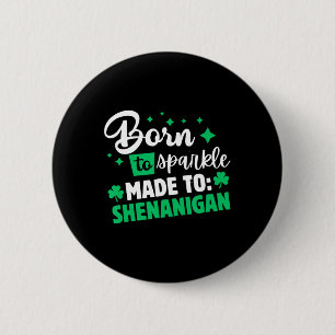 St Patricks Day Women Shamrock Saint Patricks Day Button