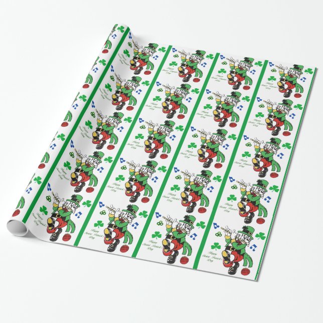St. Patrick's Day wrapping paper (Unrolled)