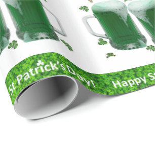 St. Patrick's Day Wrapping Paper Beer