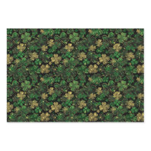 St Patricks Day Wrapping Paper Flat Sheet Set of 3