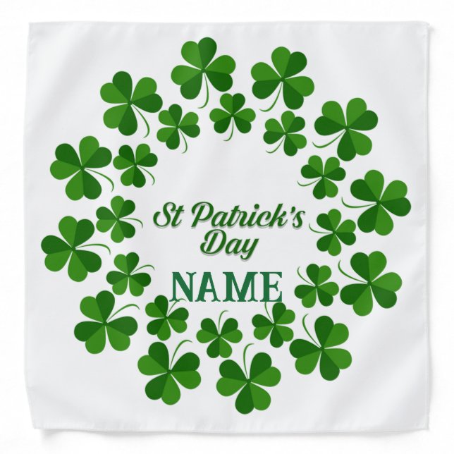 St Patrick's Day Wreath Thunder_Cove Bandana (Front)