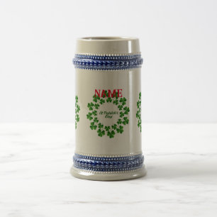 St Patrick's Day Wreath Thunder_Cove Beer Stein