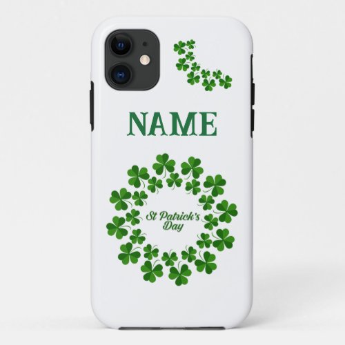 St Patricks Day Wreath Thunder_Cove iPhone 11 Case