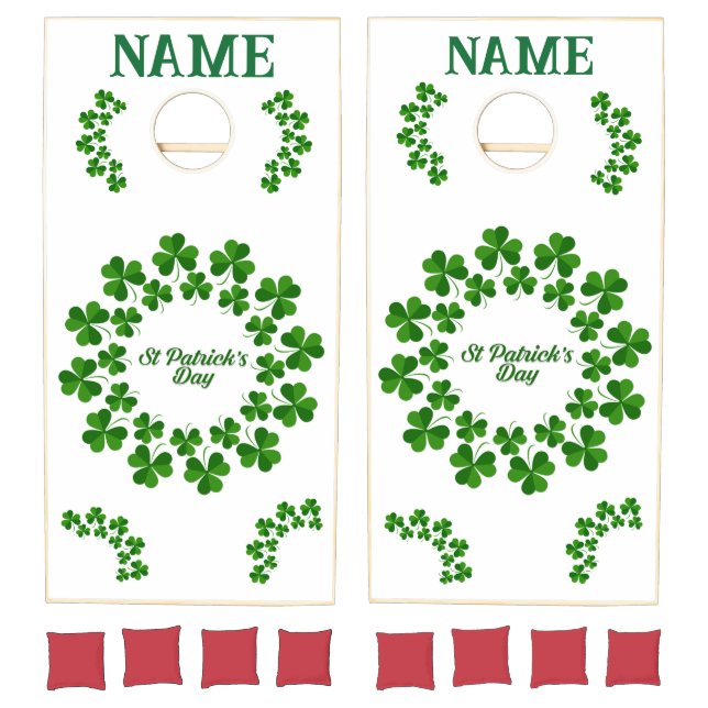 St Patrick's Day Wreath Thunder_Cove Cornhole Set (Set)