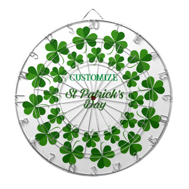 St Patrick's Day Wreath Thunder_Cove Dart Board (Front)