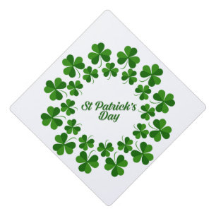 St Patrick's Day Wreath Thunder_Cove Graduation Cap Topper
