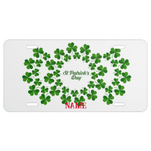 St Patrick's Day Wreath Thunder_Cove License Plate